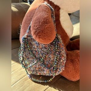 Handmade shoulder bag, wristlet